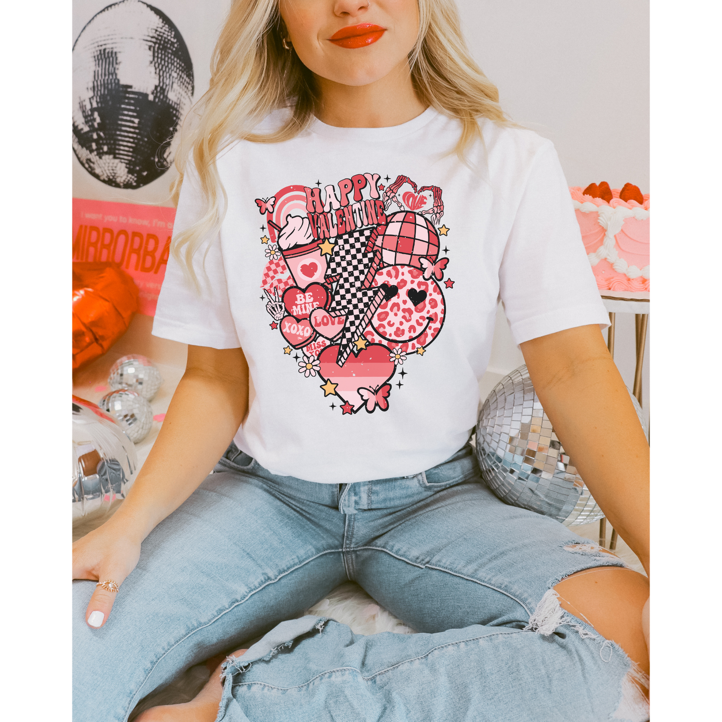 Retro Happy Valentine Transfers