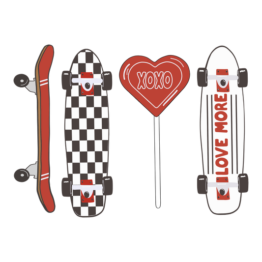 Skateboard Love Transfers