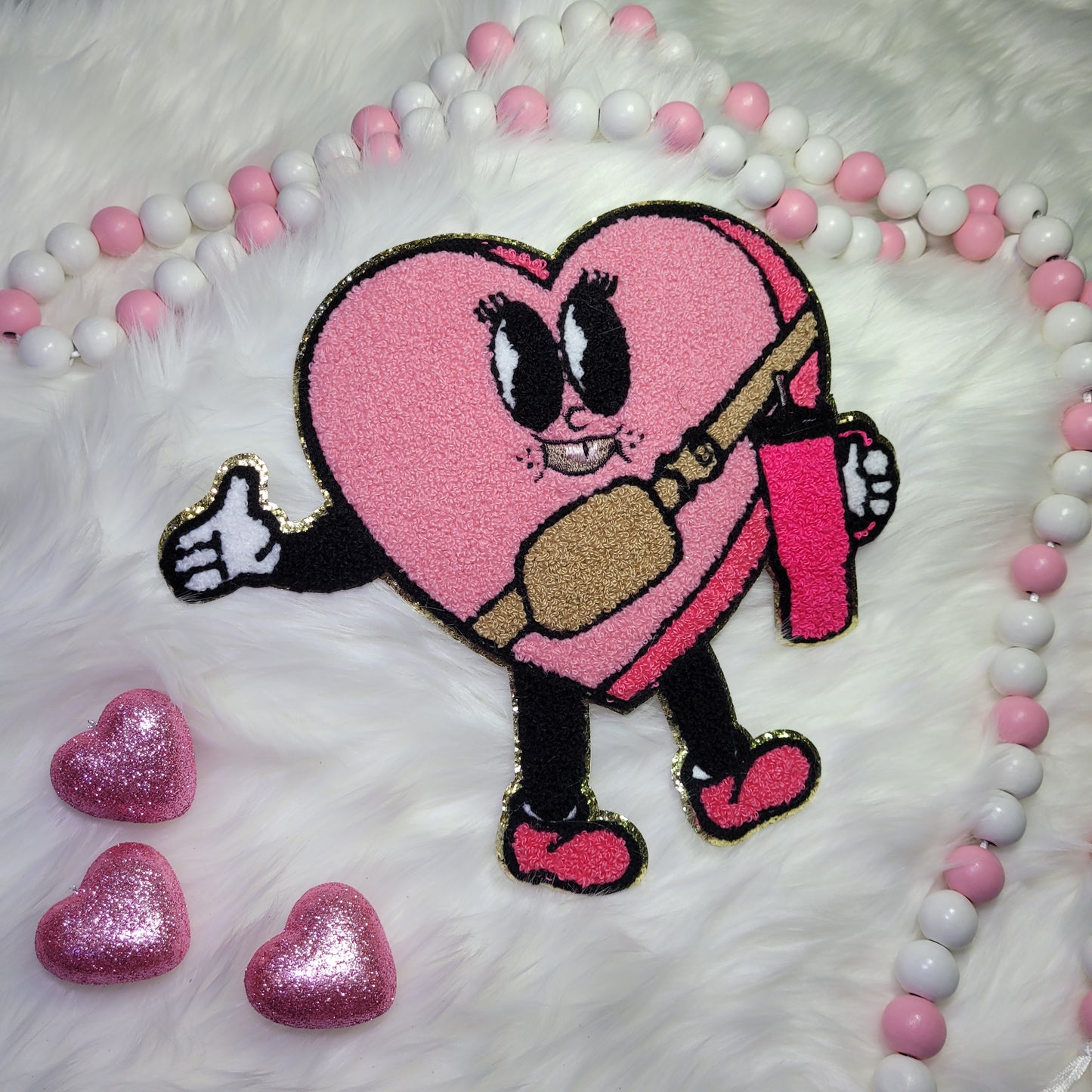 Bougie Heart Chenille Patch