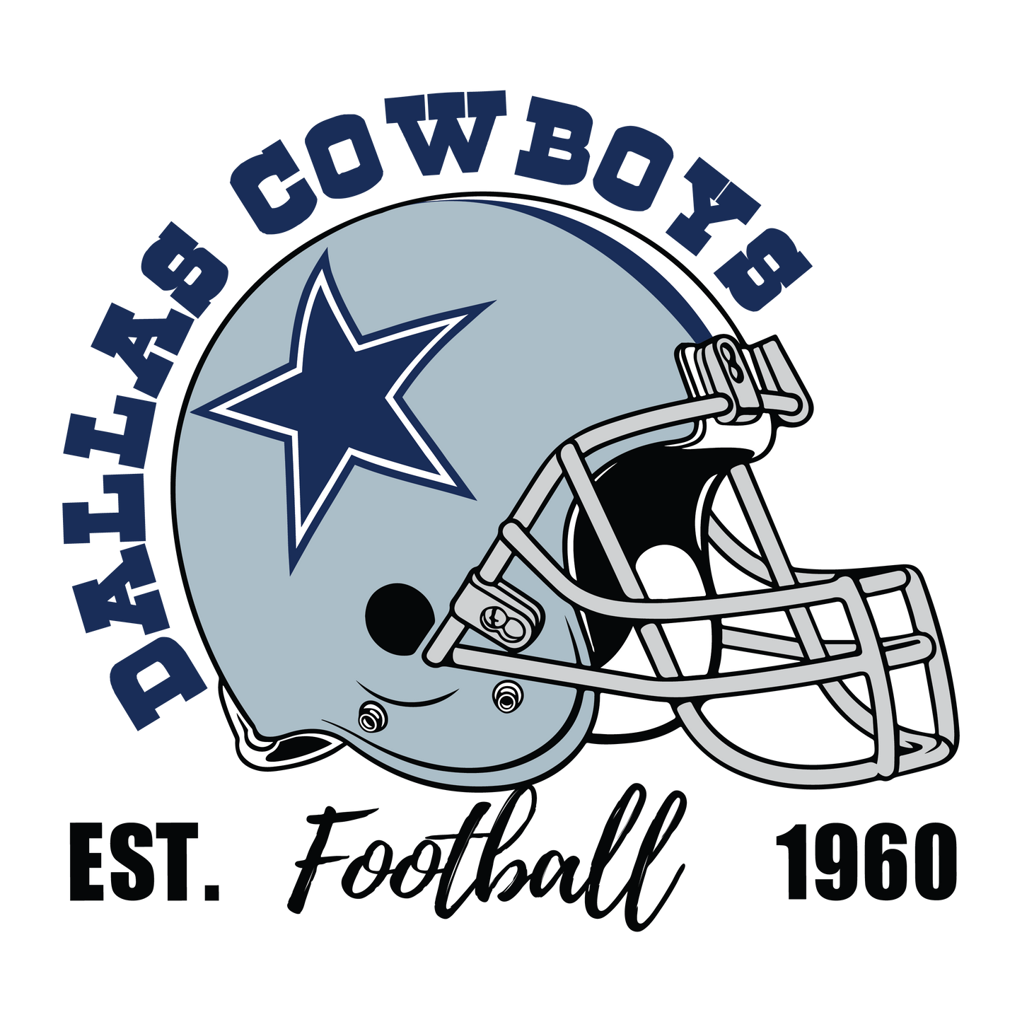 Cowboys Helmet 1960 Transfers