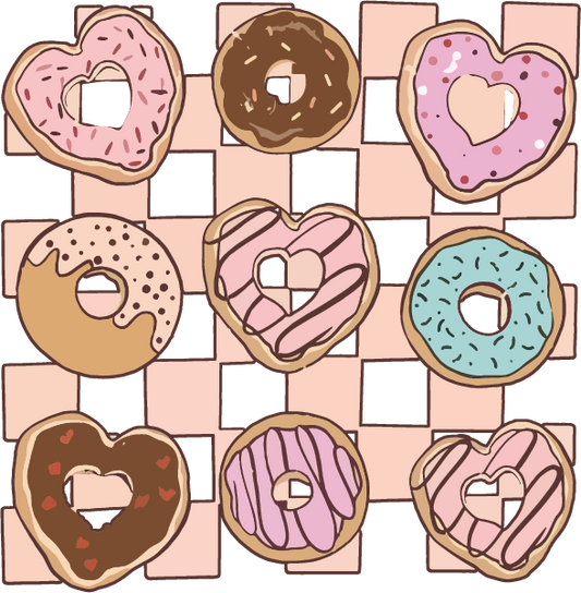 Donut Hearts Transfers