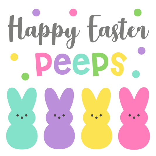 Happy Easter Peeps Transfers