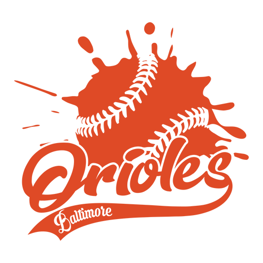 Orioles Baseball Splash Transfers