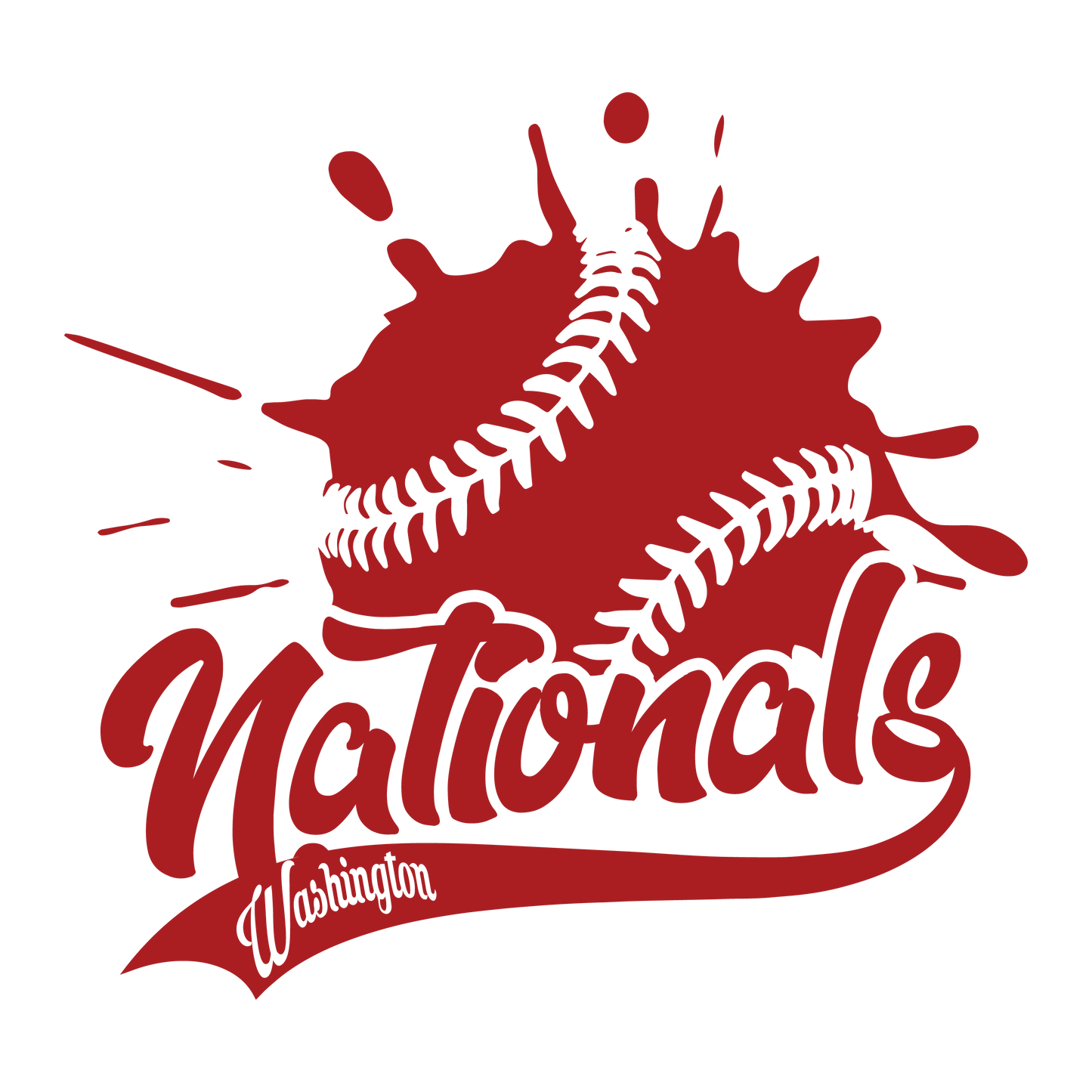 Nationals Baseball Splash Transfers